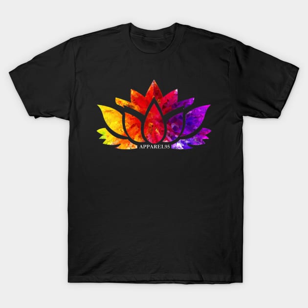 Multicolor Lotus T-Shirt by Apparel95